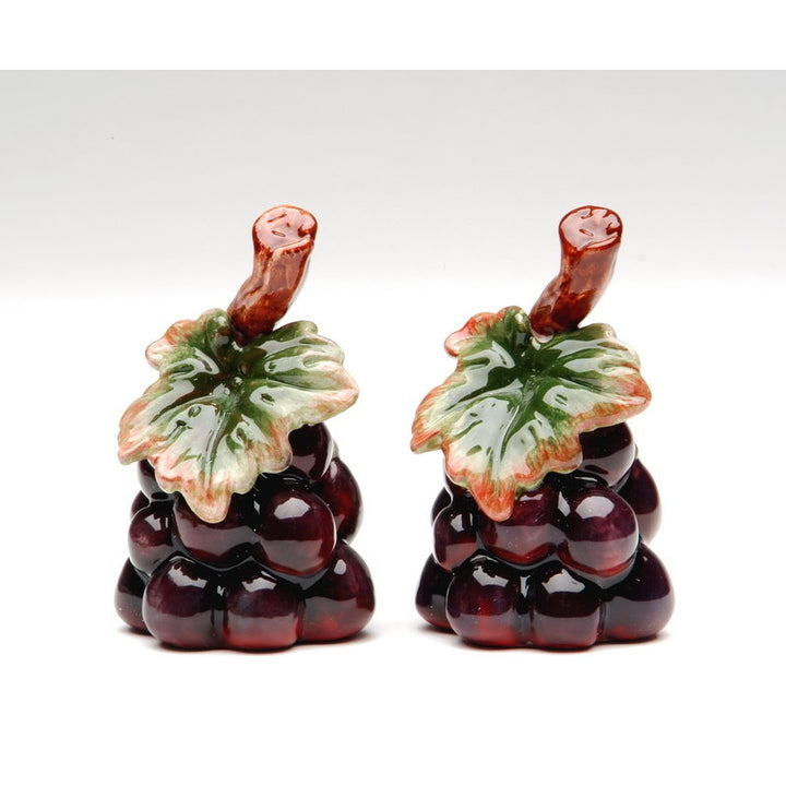 Grape Ceramic Salt and Pepper Shakers 3" Hand Painted Kitchen Dining Decor Gift Image 3