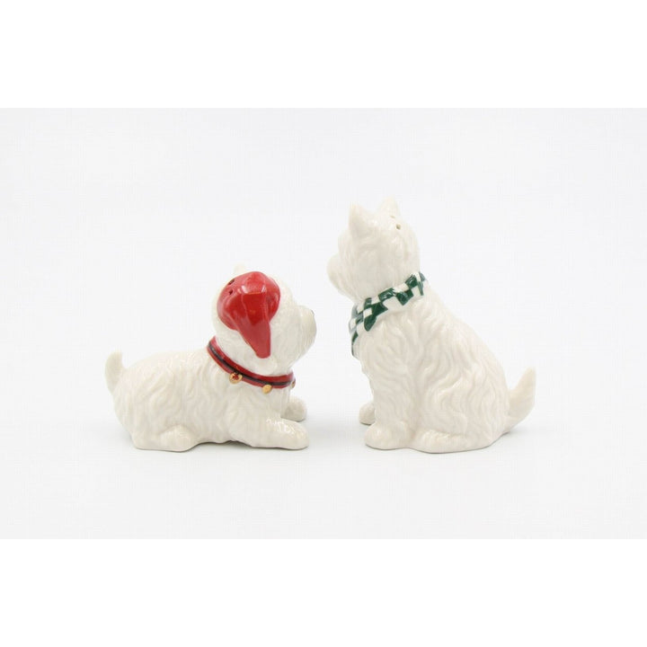 Ceramic West Terrier Salt and Pepper Shaker Set Christmas Gift Image 3