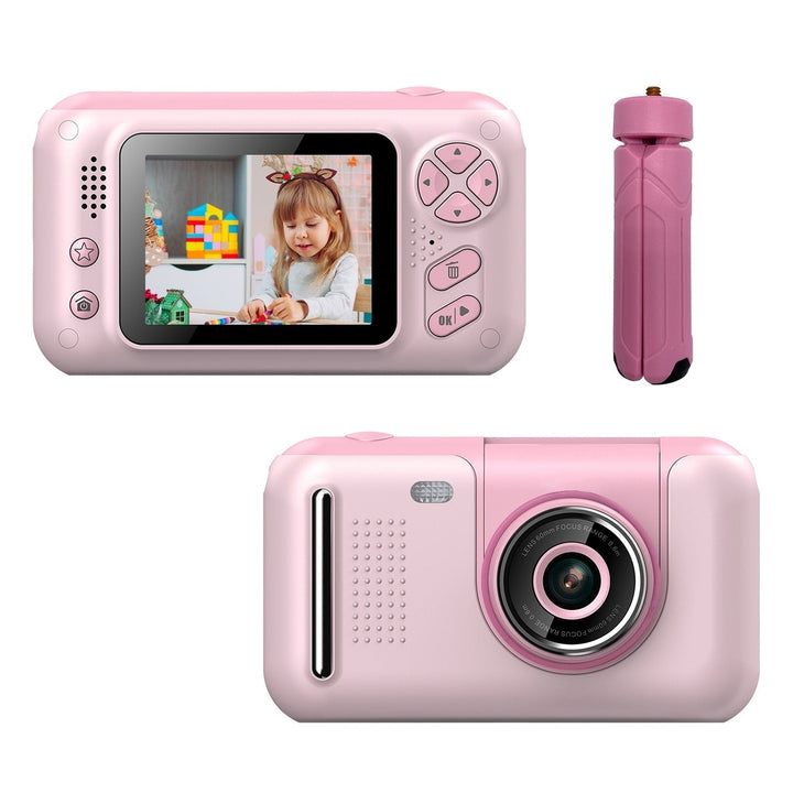 Kids Digital Camera with Flip Lens Children Video Camcorder Christmas Toy Birthday Gifts with Tripod 2.4in Screen 32G Image 4