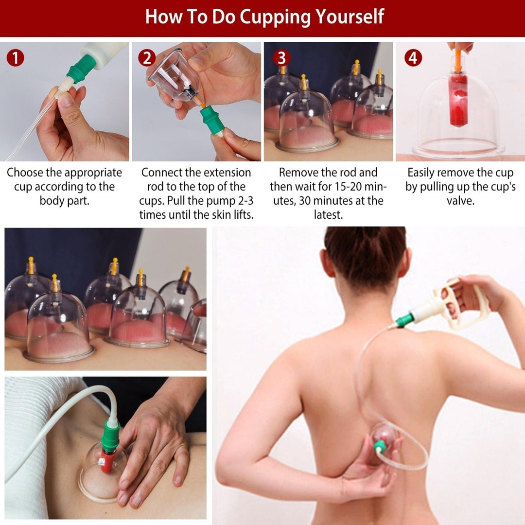 32 Cups Chinese Massage Therapy Cupping Set Body Vacuum Suction Kit Acupoint Massage Kit Image 4