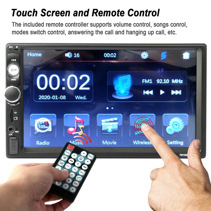 7 Inches Universal Wireless Car MP5 Player 1080P Video Player Stereo Audio FM Radio Image 6