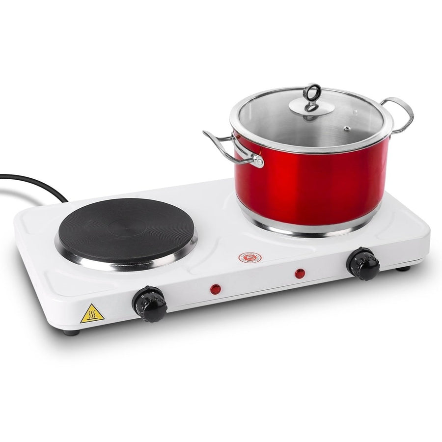 2000W Double Electric Burner Portable Dual Counter Stove Countertop Hot Plate Kitchen Cooker Stove with 5 Gear Image 1