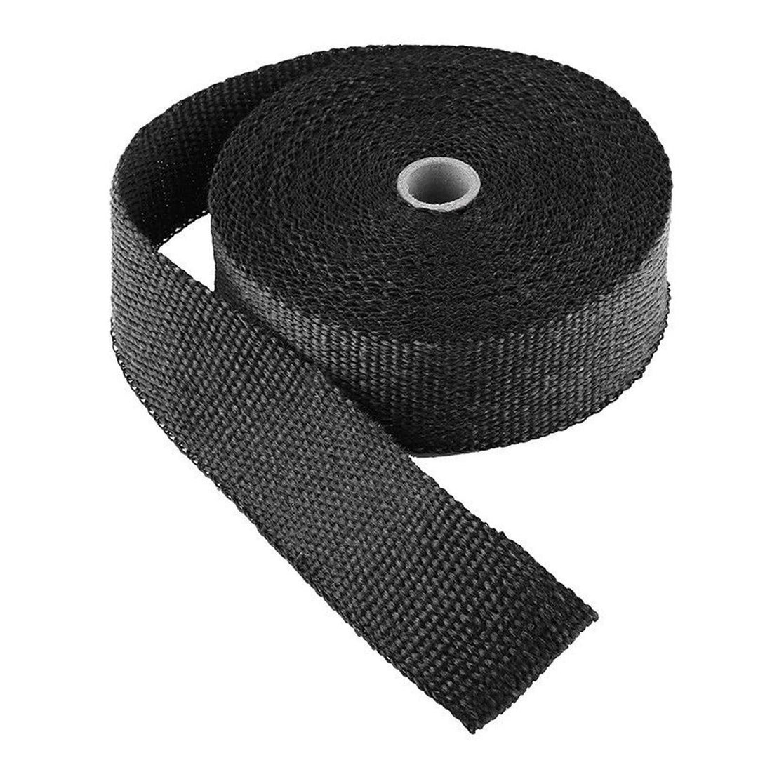 2in 50FT Exhaust Heat Wrap Fiberglass Manifold Header Pipe Heat Wrap with 12 Locking Ties Image 2