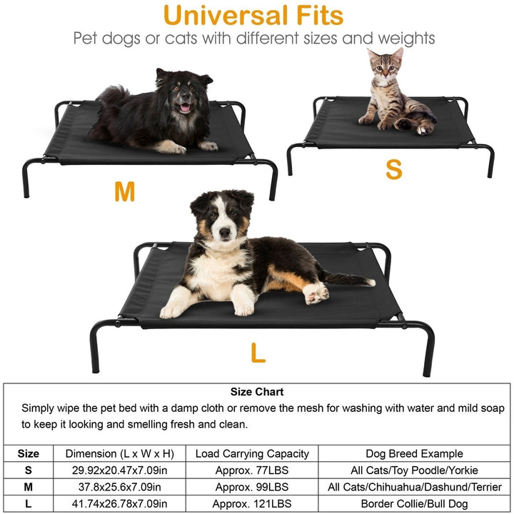 Elevated Pet Bed Dogs Cot Dogs Cats Cool Bed L Size Image 4