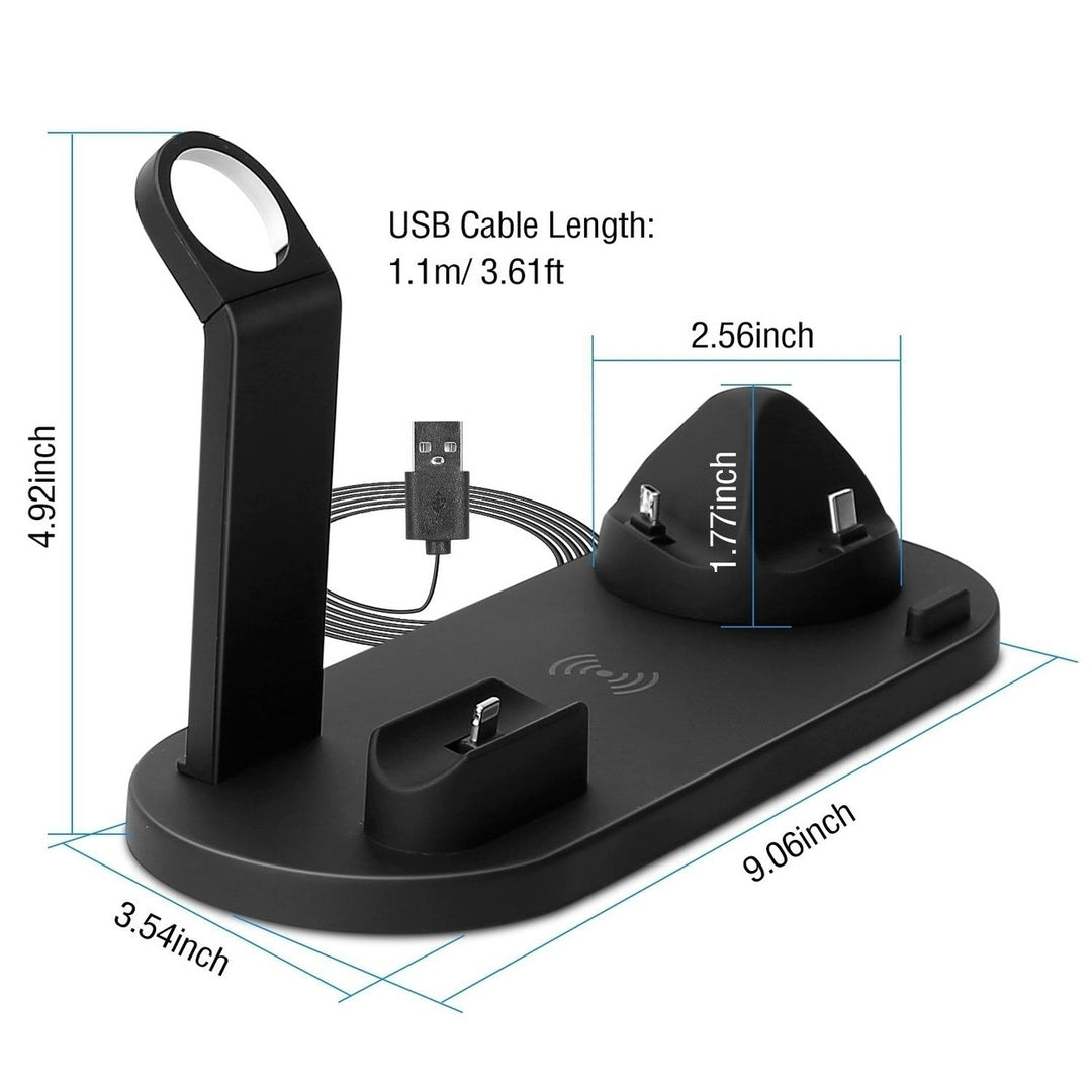 Wireless Charger Dock 4 in 1 10W Fast Charging Station For iPhone Apple iWatch Series Image 9