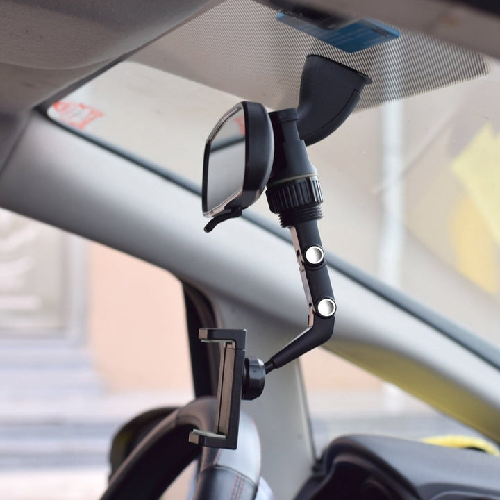 Multifunctional Mobile Phone Holder Bracket 360 Rearview Mirror Phone Holder Mount Shooting Phone Holder Cradle Image 8