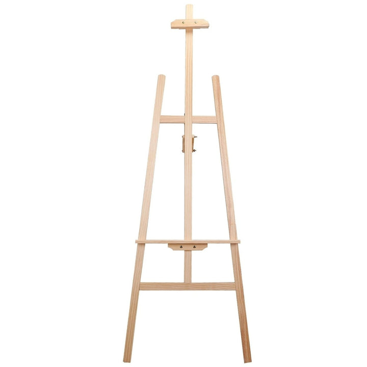 Painting Easel Stand Wooden Inclinable A Frame Tripod Easel Drawing Stand with 63.4 in-68.9in Adjustable Height Hold Image 12