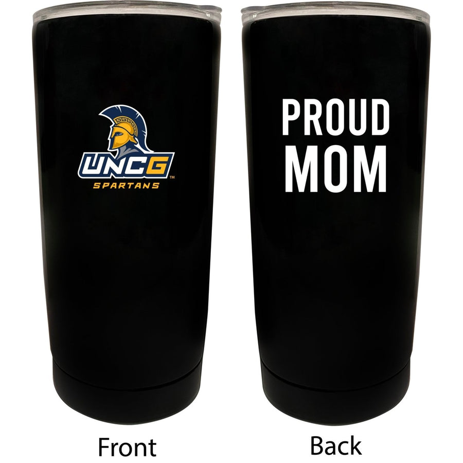 North Carolina Greensboro Spartans NCAA Insulated Tumbler - 16oz Stainless Steel Travel Mug Proud Mom Design Black Image 1