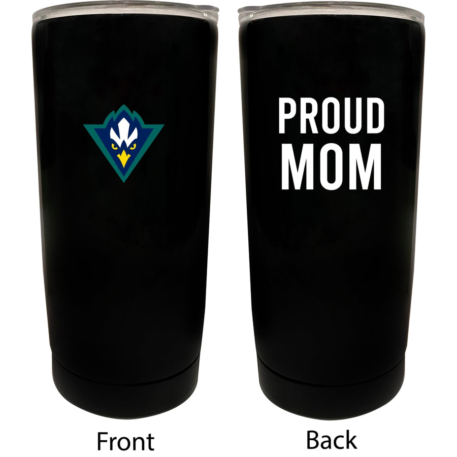 North Carolina Wilmington Seahawks NCAA Insulated Tumbler - 16oz Stainless Steel Travel Mug Proud Mom Design Black Image 1