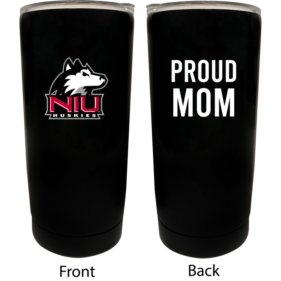 Northern Illinois Huskies NCAA Insulated Tumbler - 16oz Stainless Steel Travel Mug Proud Mom Design Black Image 1