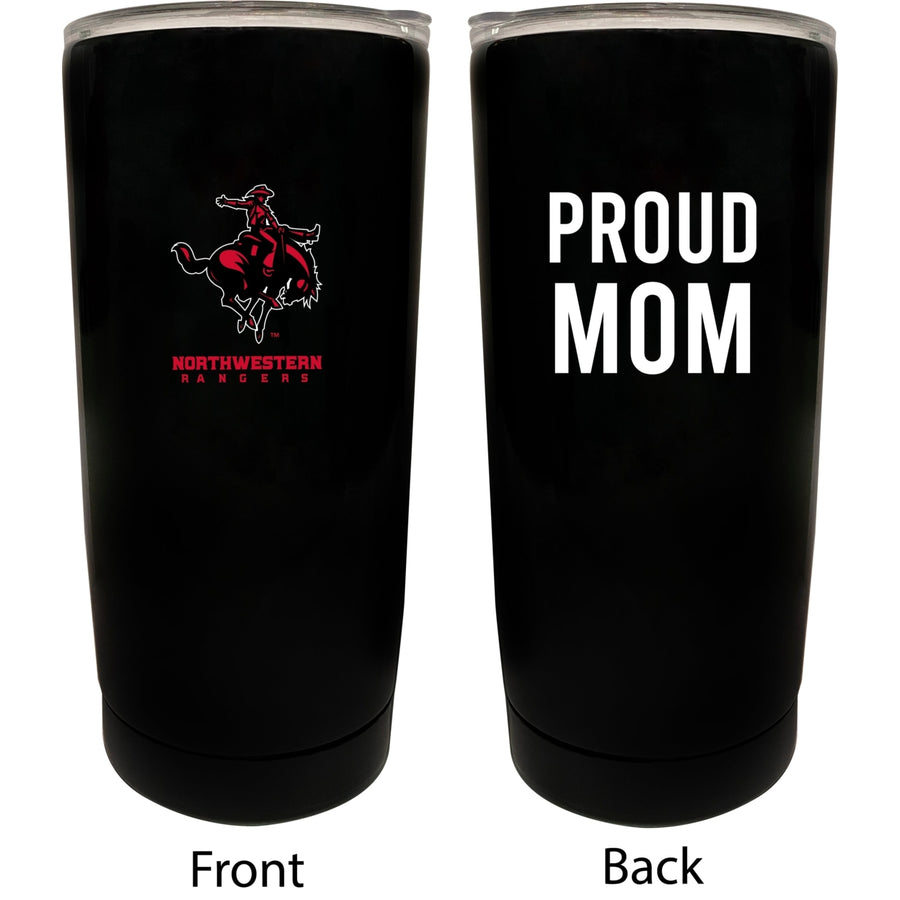 Northwestern Oklahoma State University NCAA Insulated Tumbler - 16oz Stainless Steel Travel Mug Proud Mom Design Black Image 1