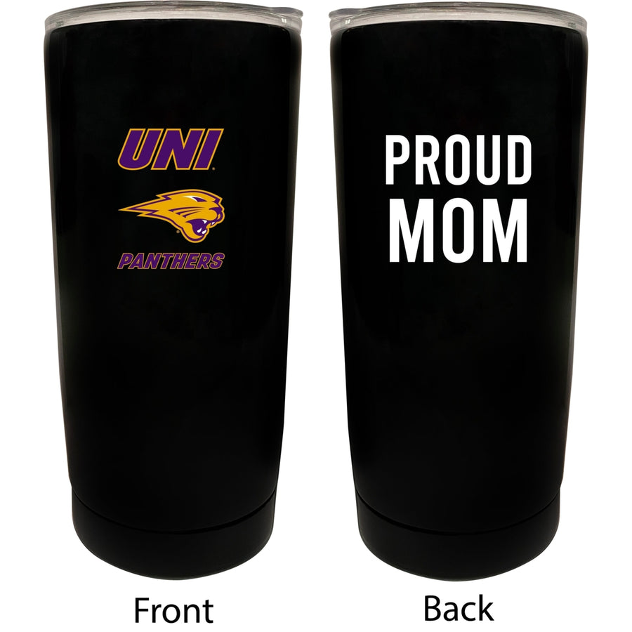 Northern Iowa Panthers NCAA Insulated Tumbler - 16oz Stainless Steel Travel Mug Proud Mom Design Black Image 1