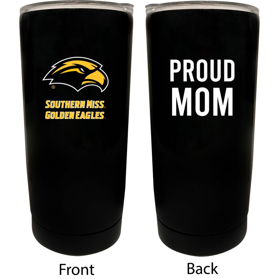 Southern Mississippi Golden Eagles NCAA Insulated Tumbler - 16oz Stainless Steel Travel Mug Proud Mom Design Black Image 1