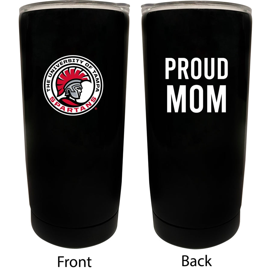 University of Tampa Spartans NCAA Insulated Tumbler - 16oz Stainless Steel Travel Mug Proud Mom Design Black Image 1