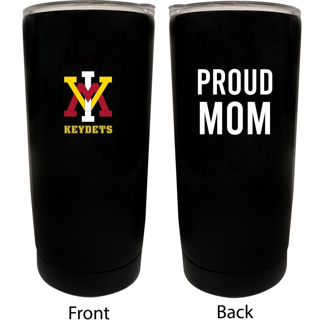 VMI Keydets NCAA Insulated Tumbler - 16oz Stainless Steel Travel Mug Proud Mom Design Black Image 1