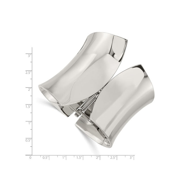 Stainless Steel POlished Hinged Bangle Image 4