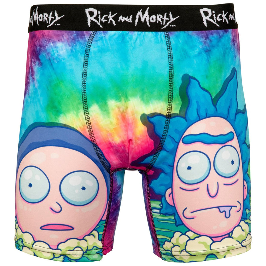 Rick and Morty Trippy Tie-Dye Boxer Briefs Image 1