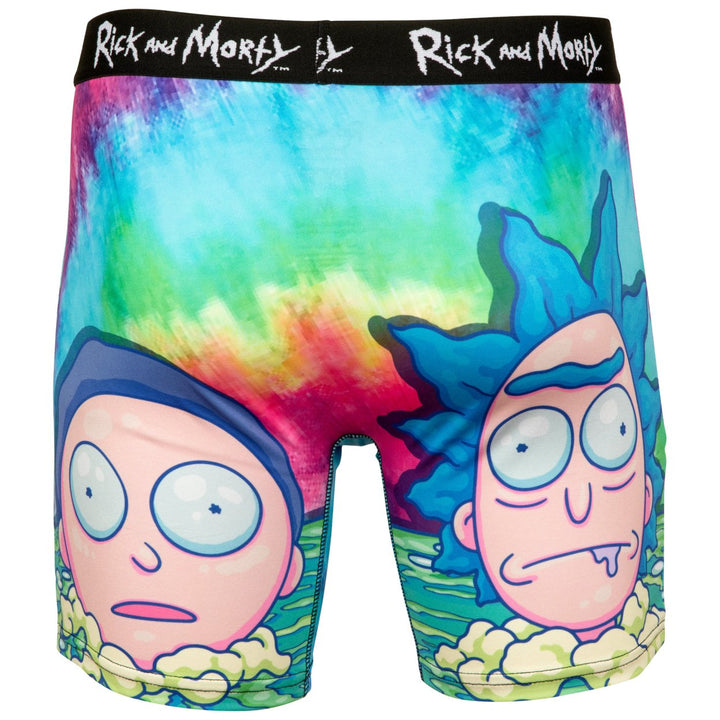 Rick and Morty Trippy Tie-Dye Boxer Briefs Image 2