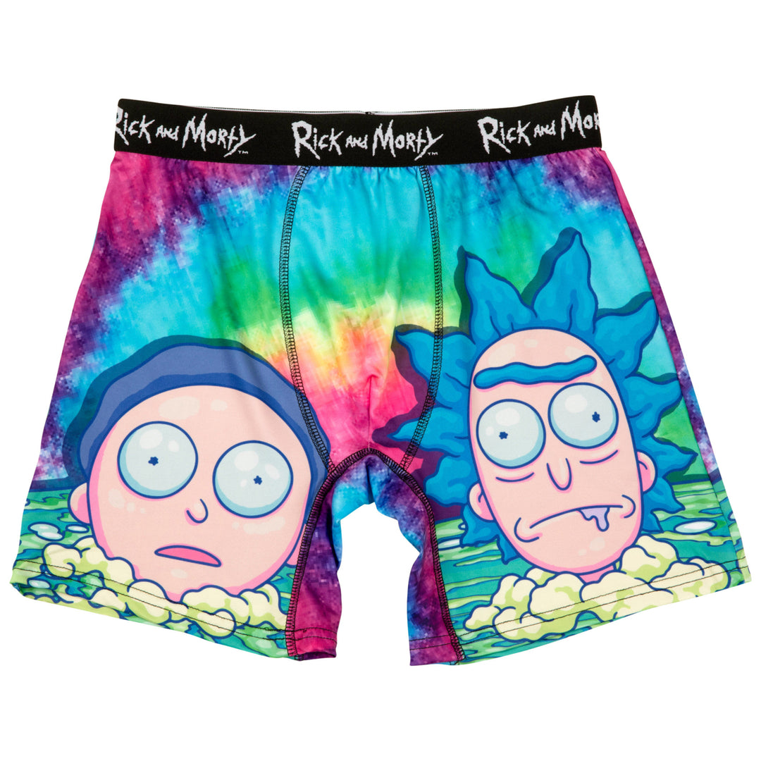 Rick and Morty Trippy Tie-Dye Boxer Briefs Image 3