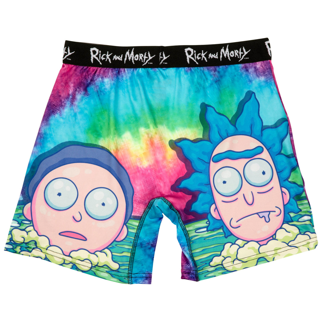 Rick and Morty Trippy Tie-Dye Boxer Briefs Image 4