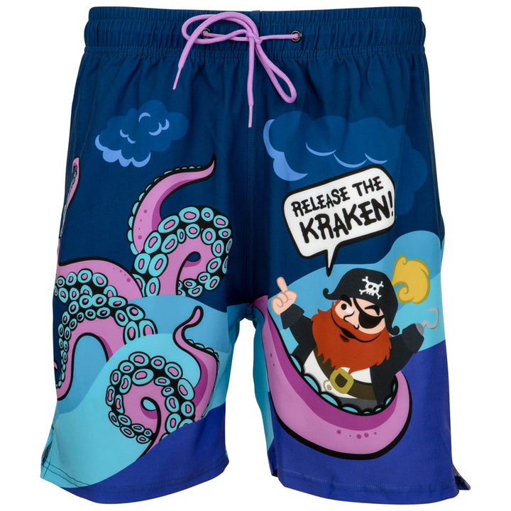 Release The Kraken! 6" Inseam Lined Swim Trunks Image 4