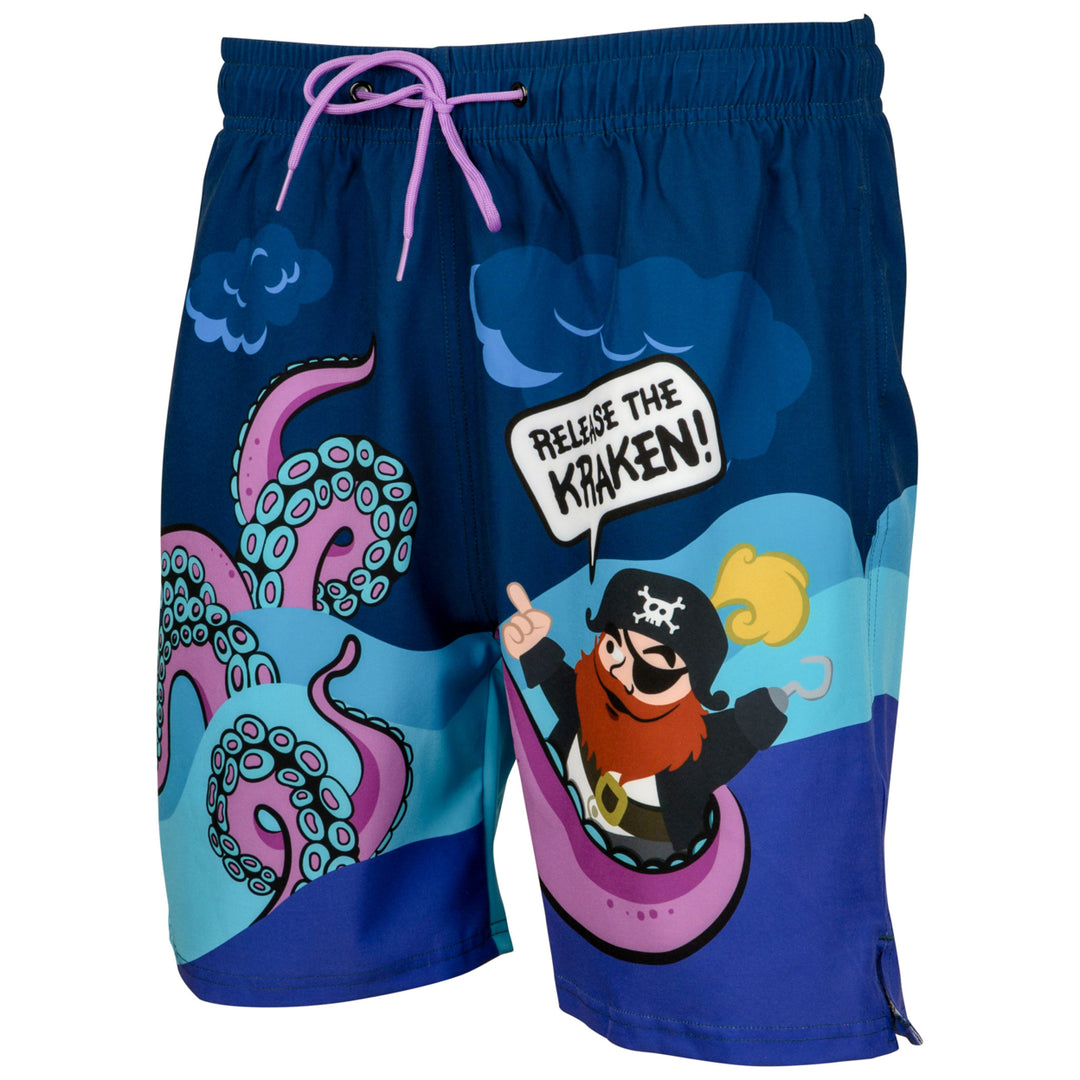 Release The Kraken! 6" Inseam Lined Swim Trunks Image 6