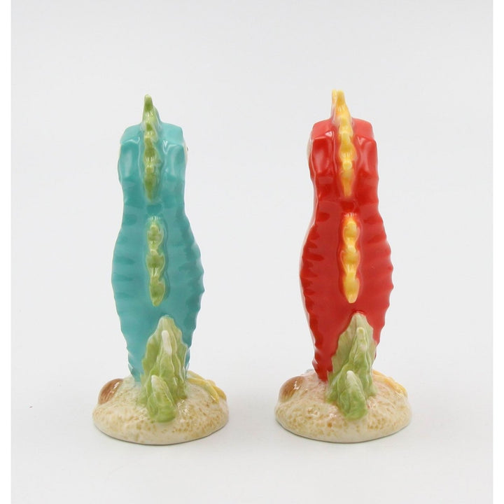 Ceramic Seahorse Salt and Pepper Shakers 4 Inch Kitchen Image 3