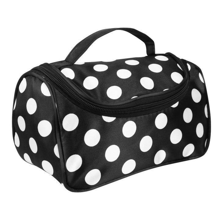 Travel Makeup Bag Portable Cosmetic Organizer with Cosmetic Mirror Waterproof Toiletry Wash Bag for Women Image 1