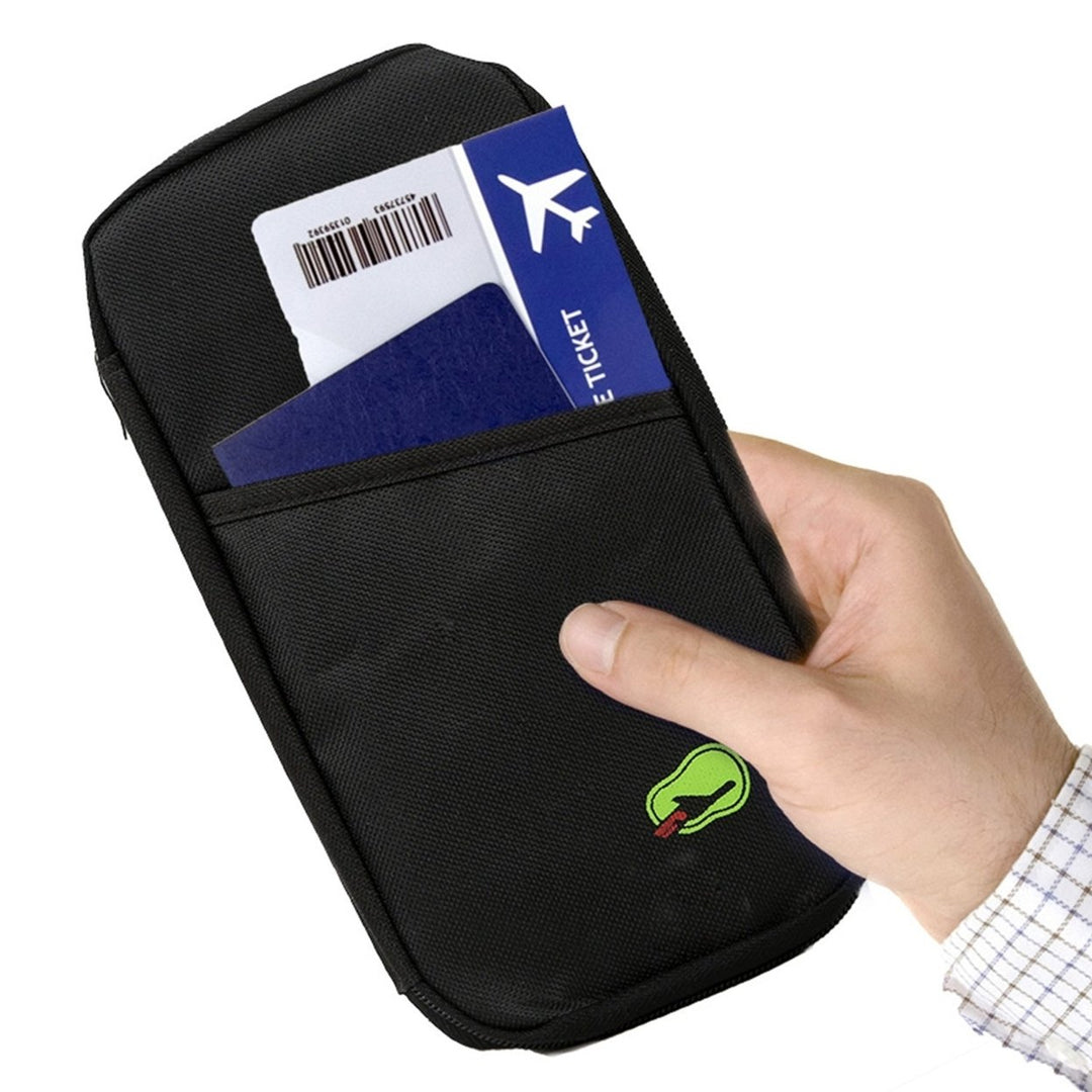 Travel Passport Wallet 12Cells Ticket ID Credit Card Holder Water Repellent Documents Phone Organizer Image 1