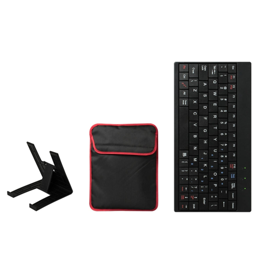 Tablet PC Sleeve Bag Case Stand For Tablet Under 10in with USB Mini Keyboard Two Layer Pockets Image 1