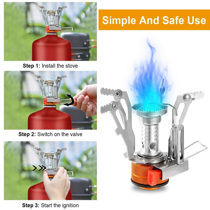 Ultralight Camping Stoves Portable Backpacking Hiking Stoves with Piezo Ignition Image 6