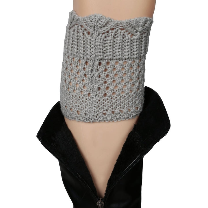 Women Winter Crochet Knit Leg Warmers Image 1