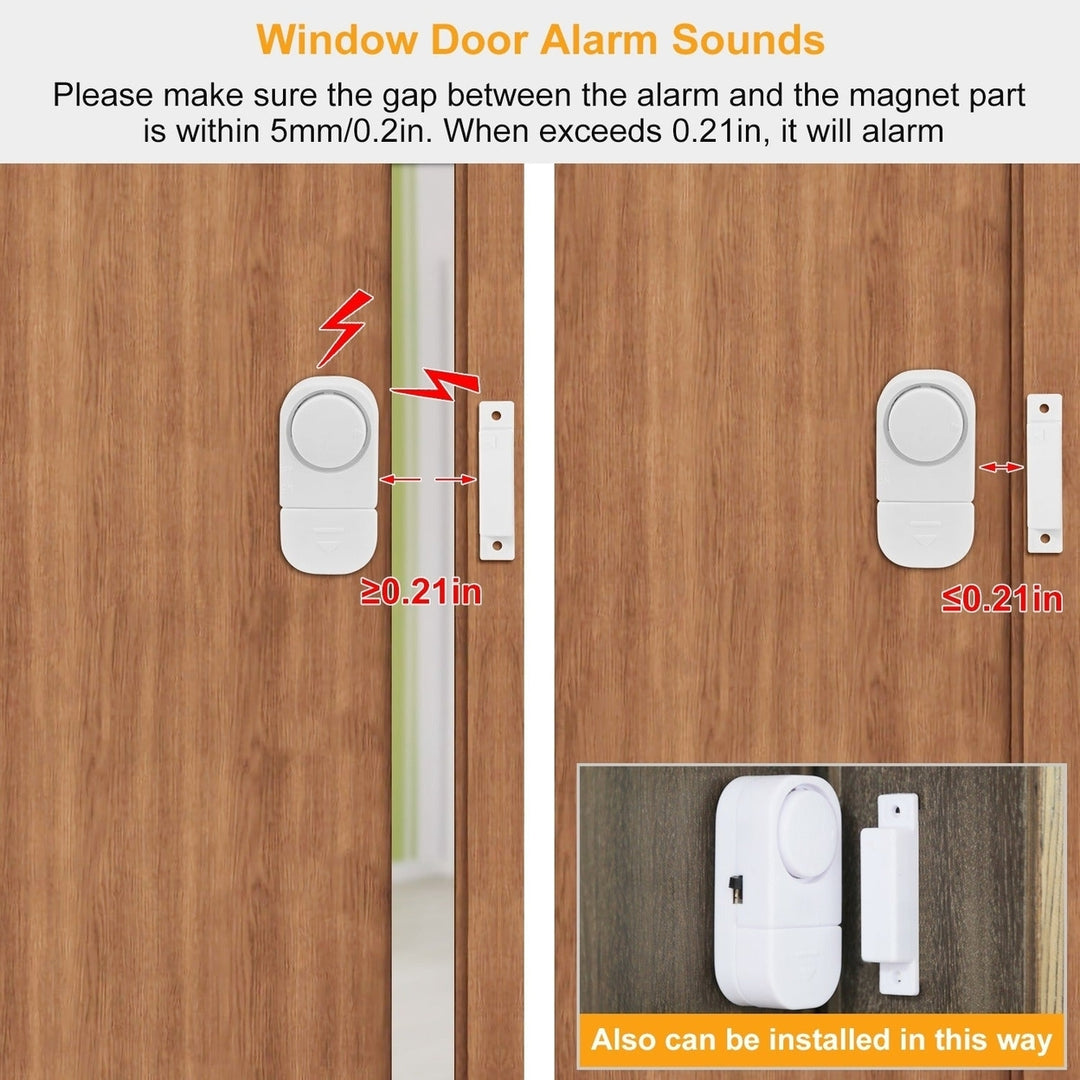 Wireless Window Door Magnet Alarms Magnetic Sensor Security Burglar Alarm For Kid Safety Image 2
