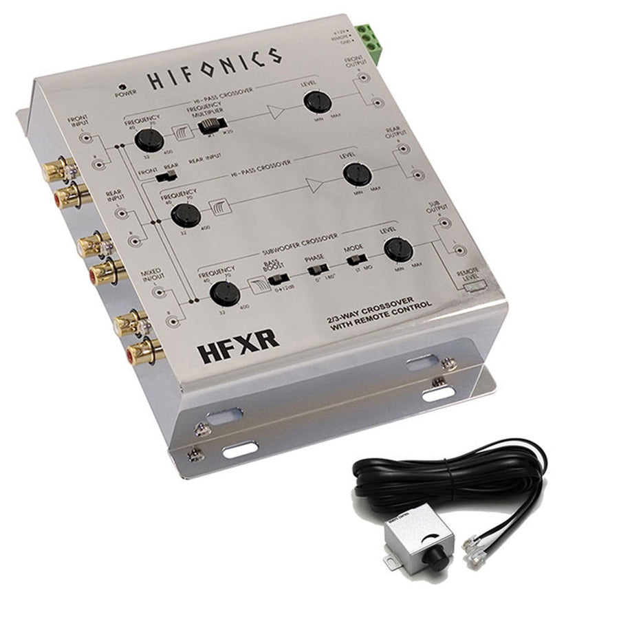 Hifonics HFXR 3 Way Active Crossover With Remote and 8.5 Volt Preamp Output Image 1