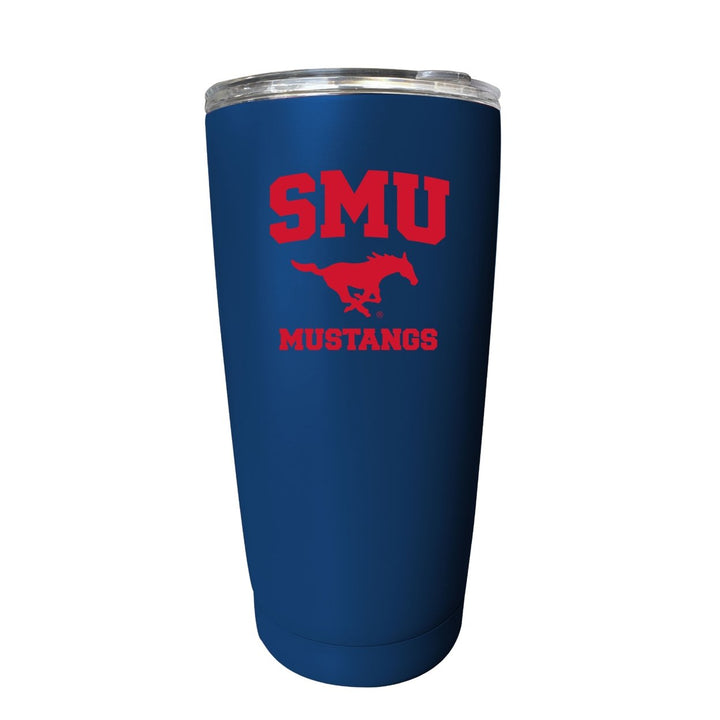 Southern Methodist University NCAA Insulated Tumbler - 16oz Stainless Steel Travel Mug Choose your Color Image 1