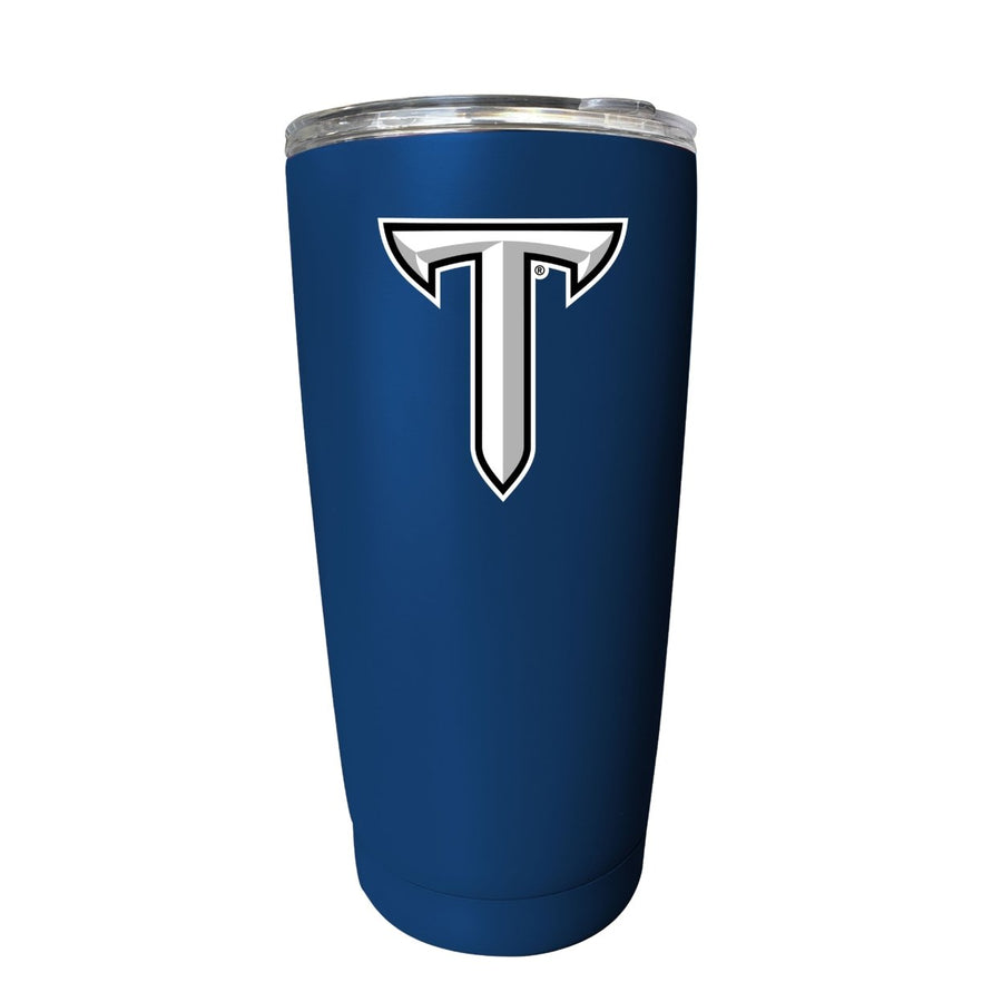 Troy University NCAA Insulated Tumbler - 16oz Stainless Steel Travel Mug Choose your Color Image 1