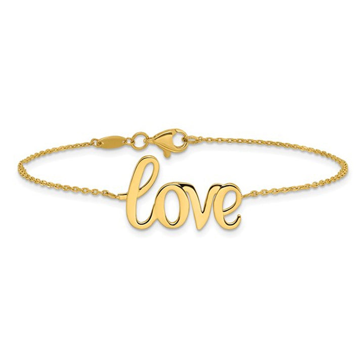 14K Yellow Gold LOVE Bracelet with Lobster Clasp Image 1