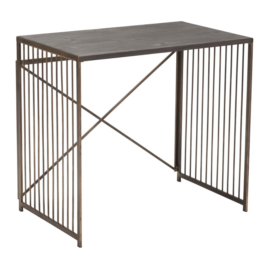 Zemo Desk Gray and Antique Bronze Image 1