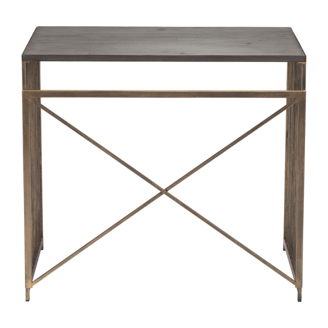 Zemo Desk Gray and Antique Bronze Image 4