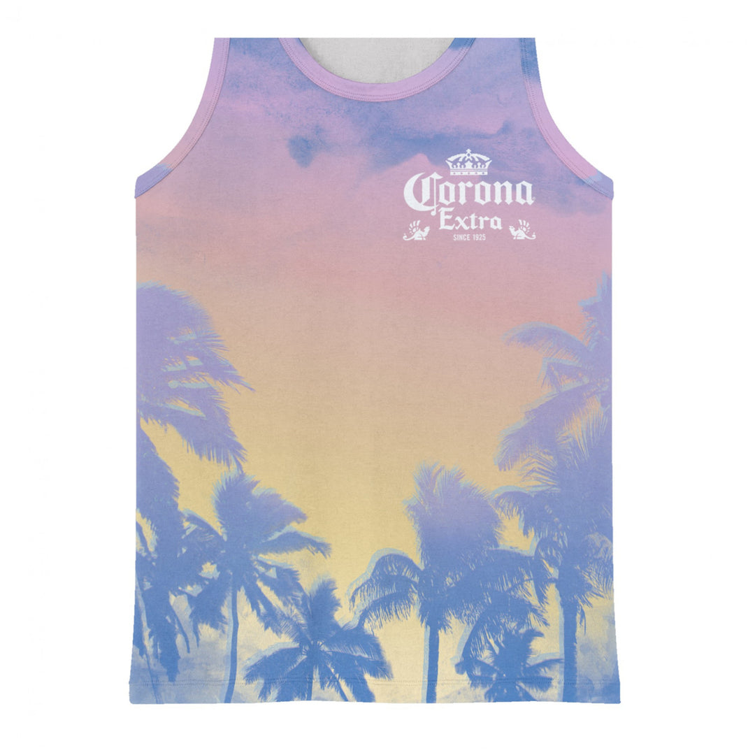 Corona Extra Palm Tree Sunset Tank Top Image 3