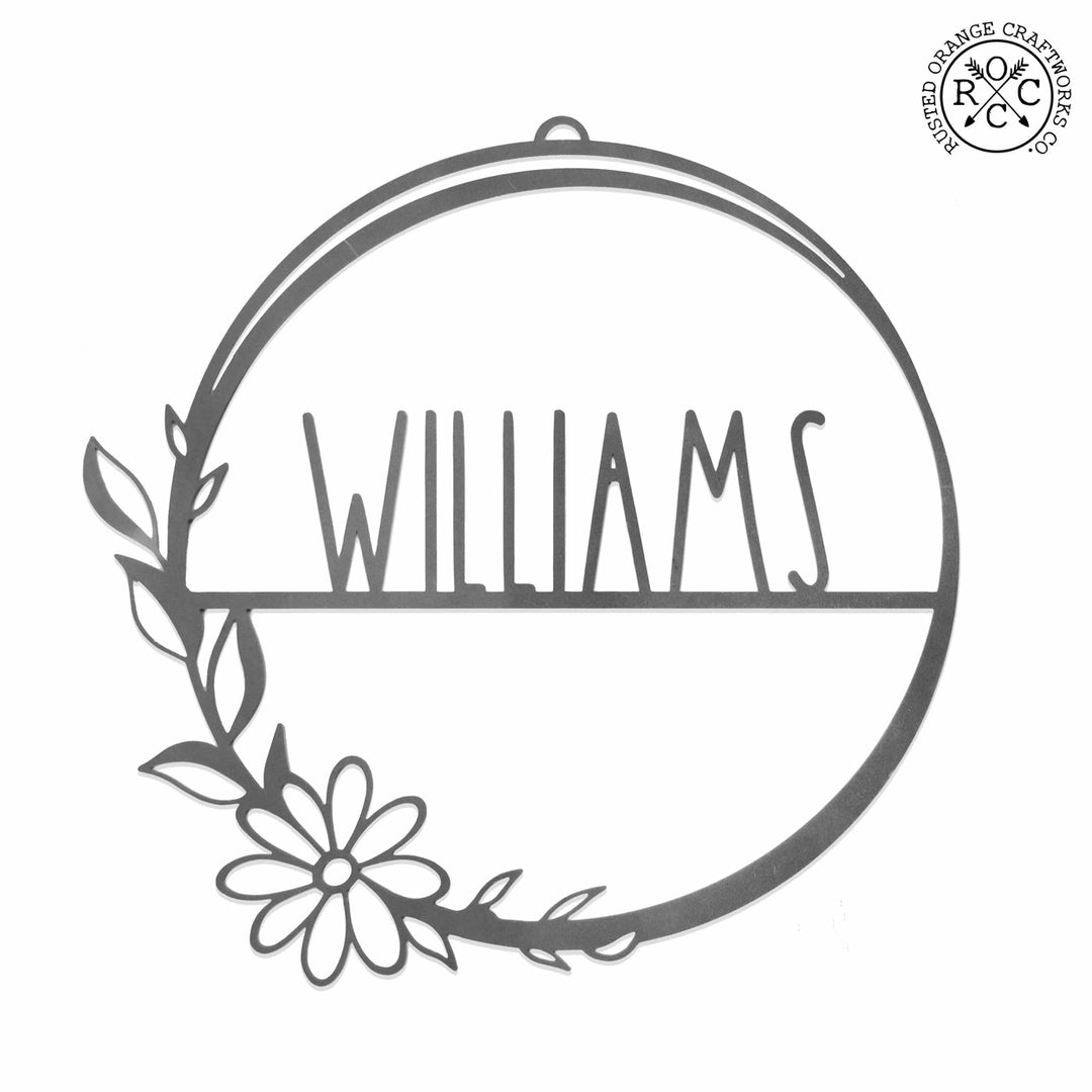 Flower Shop Collection - Personalized Family Custom Name Wall Sign for Wreath Image 11