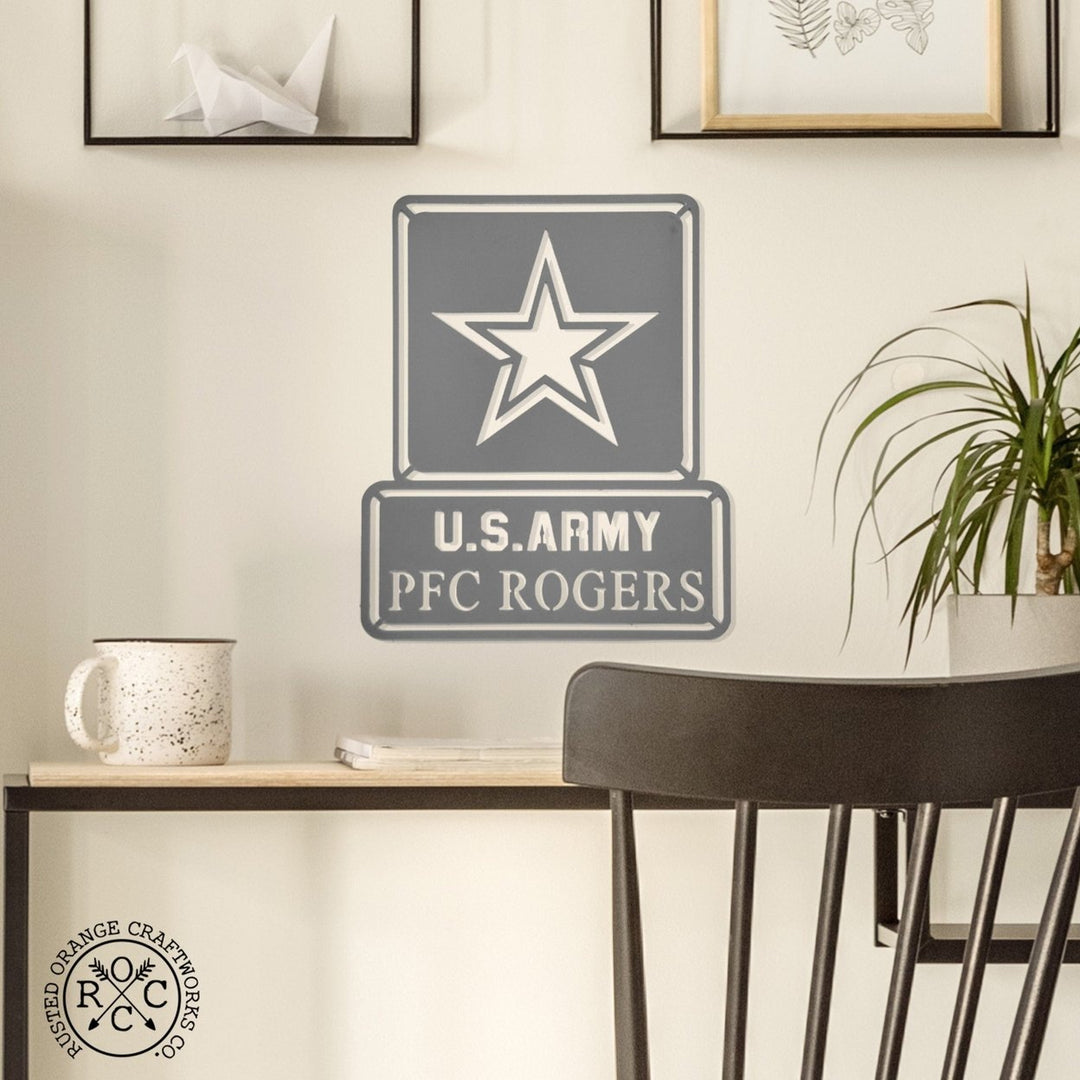 Military Personalized Plaque - Custom Armed Forces Veterans Day Decor Image 1