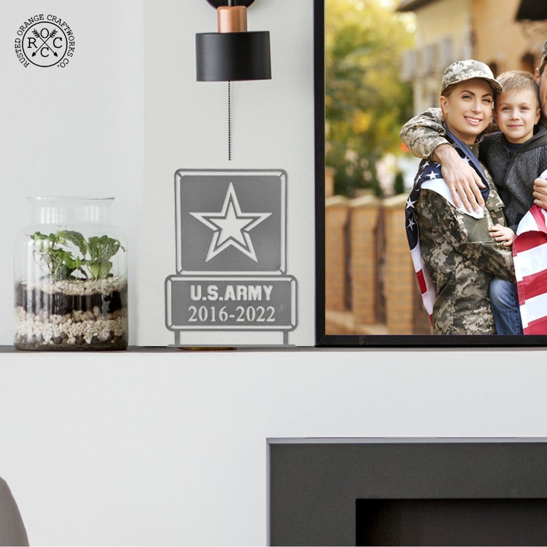 Military Personalized Plaque - Custom Armed Forces Veterans Day Decor Image 1