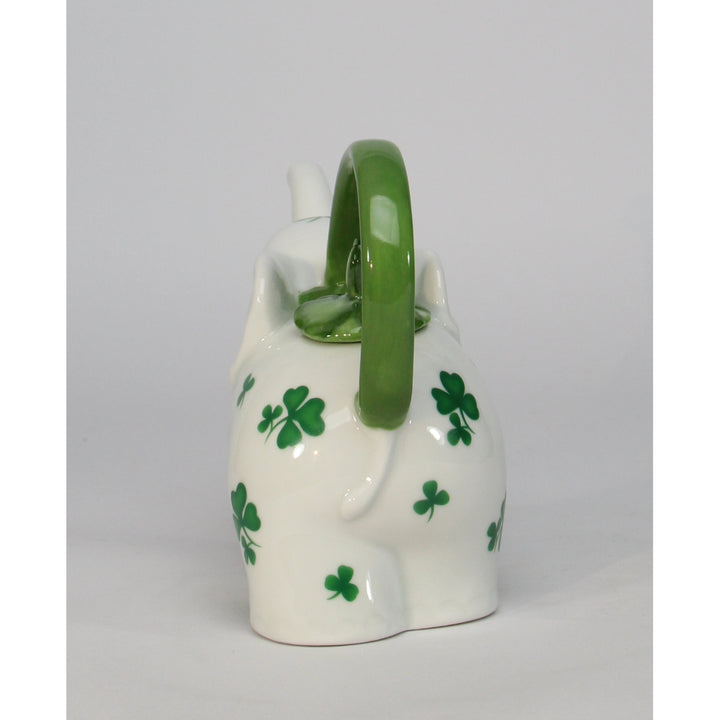 Ceramic Shamrock Design Elephant TeapotHome DcorKitchen DcorIrish Saint Patricks Day Dcor Image 7