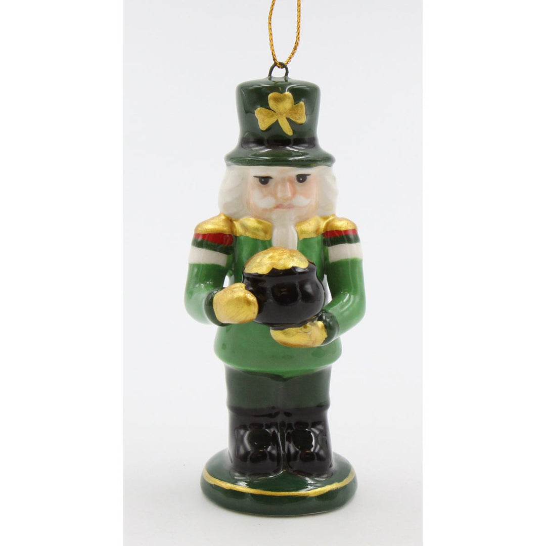 Irish Ceramic Nutcracker Ornament 1.625x1.625x3.875 Christmas St Patricks Day Decor Image 3