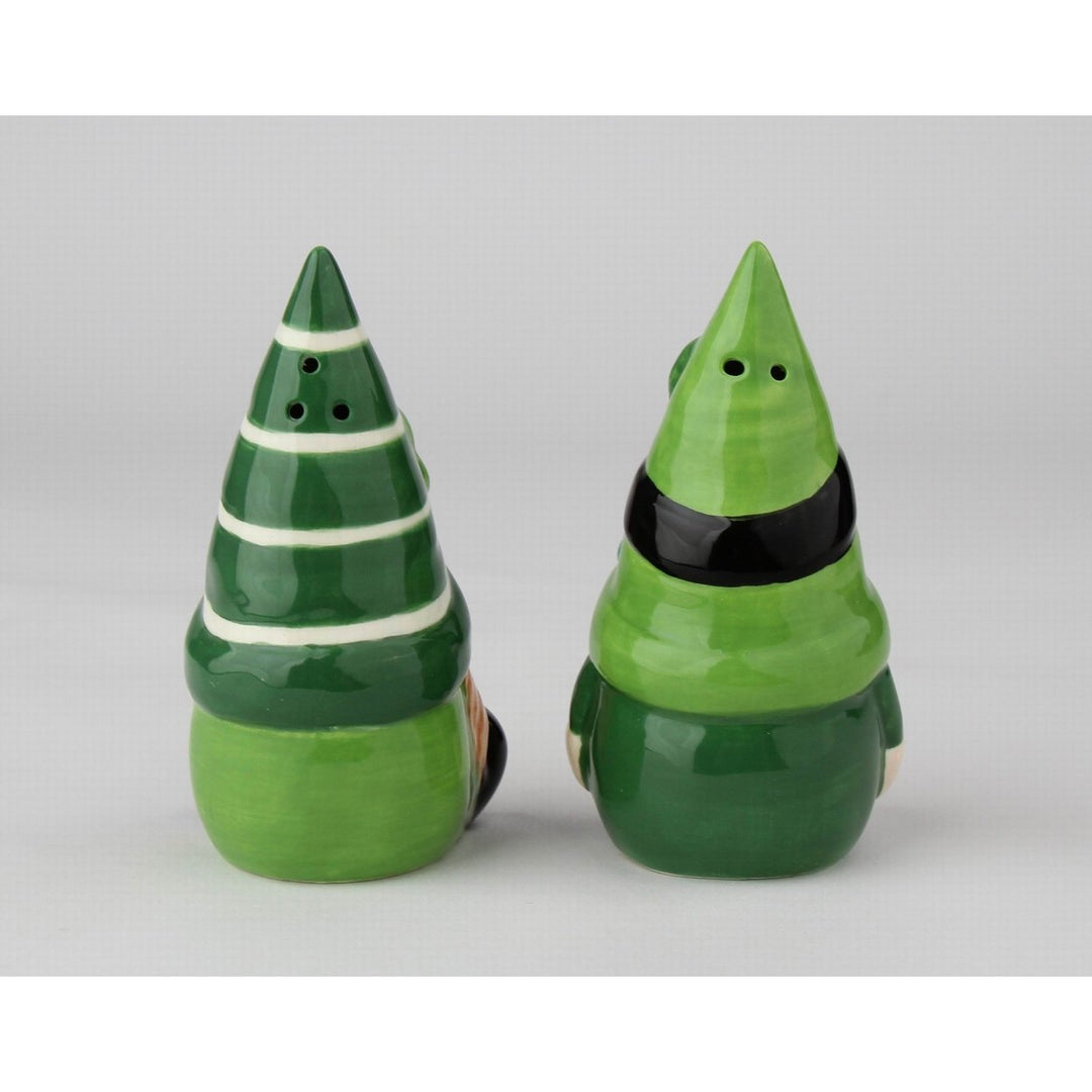 Ceramic Irish Gnomes Salt and Pepper Shakers 3.875In Image 6