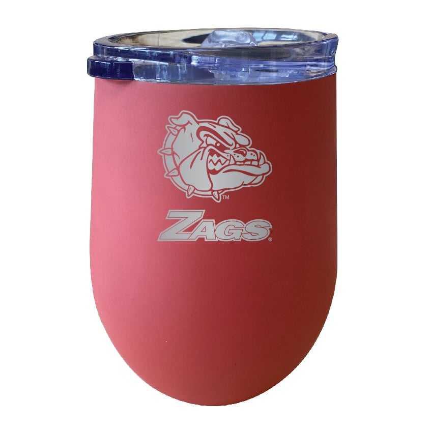 Gonzaga Bulldogs NCAA Laser-Etched Wine Tumbler - 12oz Stainless Steel Insulated Cup Image 2