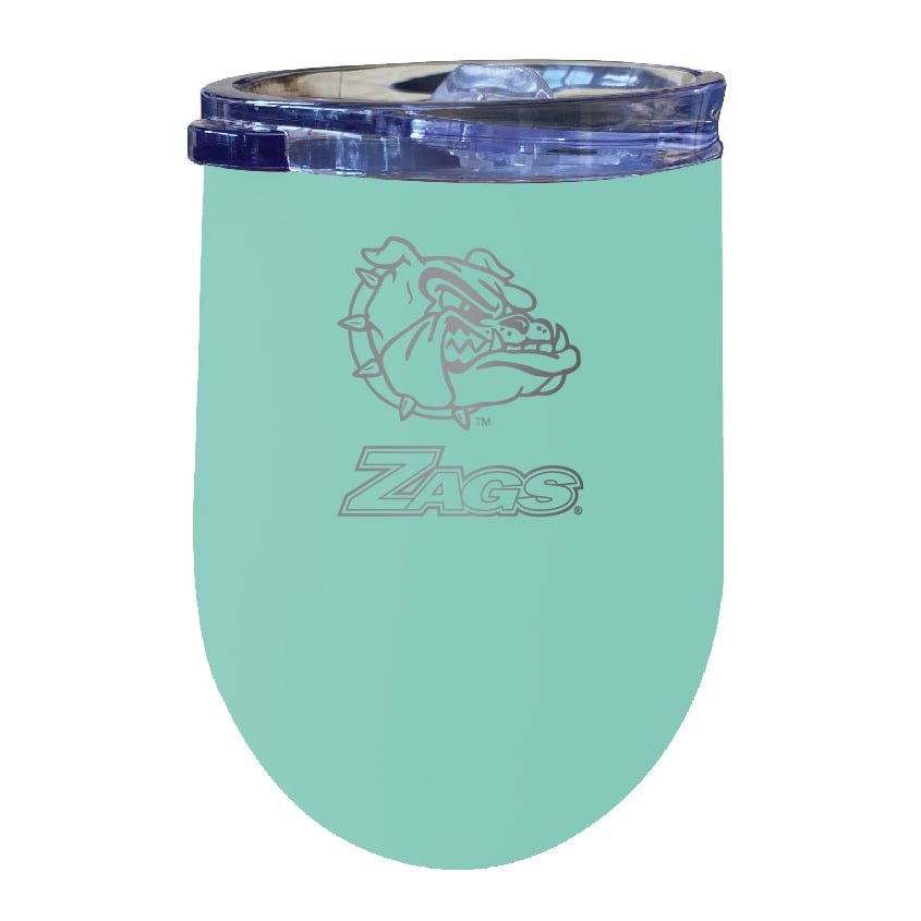 Gonzaga Bulldogs NCAA Laser-Etched Wine Tumbler - 12oz Stainless Steel Insulated Cup Image 4