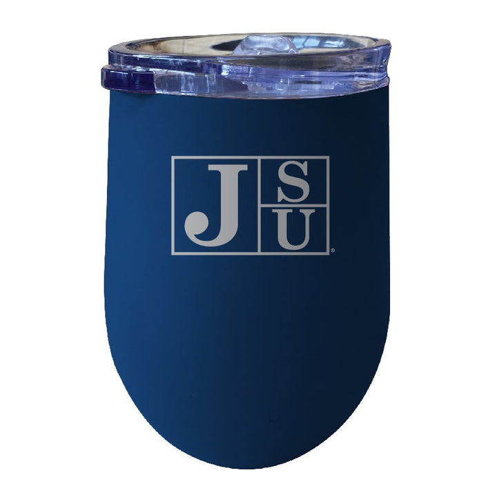 Jackson State University NCAA Laser-Etched Wine Tumbler - 12oz Stainless Steel Insulated Cup Image 3