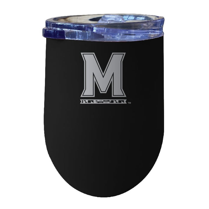 Maryland Terrapins NCAA Laser-Etched Wine Tumbler - 12oz Stainless Steel Insulated Cup Image 1